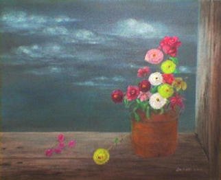 Jo Mari Montesa; Flower 3, The Waiting, 2008, Original Painting Oil, 20 x 16 inches. Artwork description: 241   Original oil painting on canvas  ...