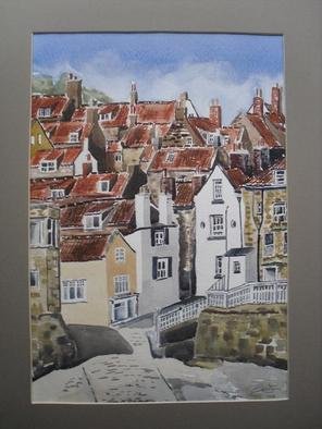Chris Jones; Robin Hoods Bay North Yor..., 1995, Original Drawing Pencil, 40 x 60 cm. Artwork description: 241   An old watercolour of Robin hoods bay North Yorkshire. I love Robin hoods bay and Whitby both are magical places steeped in history and give a feel as if time and history stood still. I have had no training in watercolours so please forgive any technical errors ...