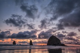 Jon Glaser, 'Time Is Fleeting', 2012, original Photography Color, 24 x 16  x 1 inches. Artwork description: 3099  Haystack rock in Cannon Beach, Oregon. The sun had set and light was disappearing, but displayed the last hint of light.Limited to 9 artist proof editions in a particular size. They will be signed and numbered on the back of the image.All images are available ...
