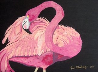 Joshua Goehring; Flamingo, 2007, Original Painting Acrylic, 20 x 15 inches. Artwork description: 241  Original acrylic on illustration board painting. ...