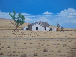 Phillip Matthews; Kolmanskop, 2023, Original Painting Acrylic, 102 x 76 cm. Artwork description: 241 Old farm house in the deserted mining town Kolmanskop in Namibia. ...