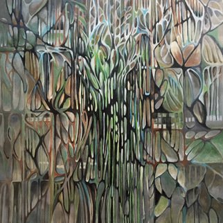 Jan Pozzi; Jan S Garden, 2017, Original Painting Acrylic, 44 x 44 inches. 
