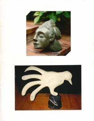 Julia Cake, 'Granite Face And Ma Colom...', 1995, original Sculpture Stone, 60 x 45  x 20 cm. Artwork description: 2448 Ma Colombinette Translated My Little Dove Can be reproduce in bronze. Represent a hand...