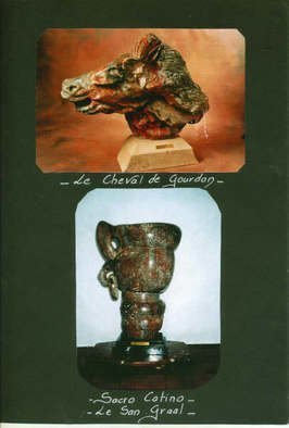 Julia Cake, 'Le Cheval De Gourdon And ...', 1995, original Sculpture Stone, 70 x 90  x 45 cm. 