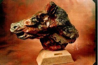 Julia Cake, 'Le Cheval De Gourdon', 1993, original Sculpture Marble, 70 x 90  x 46 cm. Artwork description: 1758 Le Cheval de Gourdon. ...
