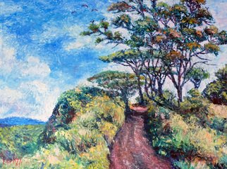 Julie Van Wyk; Kuilau Ridge Trail In Kauai, 2011, Original Painting Oil, 16 x 20 inches. Artwork description: 241 this painting is from a photo i took while walking one of the many trails on the island of kauai...