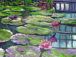 Julie Van Wyk; The Lillies, 2011, Original Painting Acrylic, 16 x 20 inches. Artwork description: 241  this painting is from a photo i took while visiting the hall of flowers in san francisco, ca ...