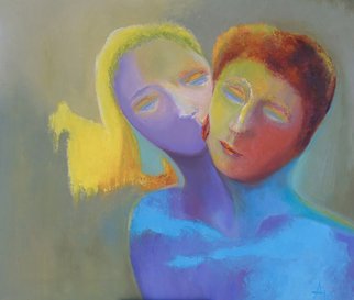 Julia Abrosimova; Kiss, 2017, Original Painting Oil, 60 x 70 cm. 