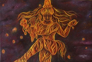 Goutami Mishra; God Shiva Natraj, 2018, Original Painting Oil, 30 x 20 inches. Artwork description: 241 This is an oil painting of Natraj a form of God Shiva, who is considered as cosmic dancer.  According to Hindu religion God Shiva is Creator and destroyer of Universe and root source of energy.  Here in this painting God Shiva is dancing and energy emitted from ...
