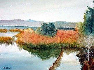 Ragai Karas; Early Fall, 2008, Original Watercolor, 15 x 21 inches. Artwork description: 241  Landscape, Early fall i Vermont ...