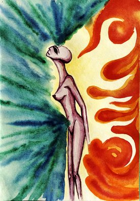 Katerina Gromova; The Fire From Within, 2015, Original Watercolor, 210 x 297 mm. 