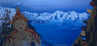 Kees Van Eyck; Sri Tibet, 1998, Original Painting Acrylic, 178 x 95 inches. Artwork description: 241 from the ABC of post- war icons...
