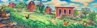 L. Kelen, 'Vernon Farm', 2007, original Pastel, 38 x 11  inches. Artwork description: 1911 caran d' ache neocolor II on mulberry paper. . . framed. . . .I' m finally getting it back!I' d forgotten what it looked like in person. . . been selling giclees, which I' m now out of.  Guess I should make some more now that I' ll have the original in ...