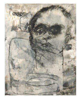 Tatana Kellner; Untitled 1, 2008, Original Mixed Media, 16 x 20 inches. Artwork description: 241  transfer drawing, encaustic collage, mounted on wood panel ...
