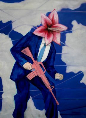 Kenn Zeromski; Flowerhead, 2009, Original Painting Oil, 20 x 24 inches. 