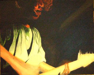 Ken Hovren; 7 Seconds 84, 2009, Original Painting Acrylic, 24 x 17 inches. Artwork description: 241 I hope to capture the energy of guitarist Steven Youth of 7 Seconds playing. Fenders Ball Room, Long Beach, CA 1984.  ...