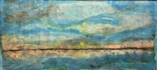 Kichung Lizee, 'Kennebec River Series 1', 2020, original Mixed Media, 25 x 12  x 1 inches. Artwork description: 2703 Inspired by tidal Kennebec River, Bath, Maine...