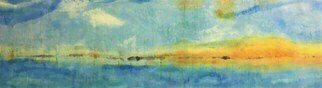 Kichung Lizee, 'Kennebec River Series 3', 2020, original Watercolor, 18 x 50  x 1 inches. Artwork description: 2703 Inspired by tidal Kennebec River ...