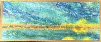 Kichung Lizee, 'Kennebec River Series 4', 2021, original Mixed Media, 12 x 28  x 1 inches. Artwork description: 2703 mixed media depicting sunrise or sunset...