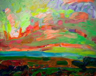 Hennadii Fisun; Spring Steppe, 2015, Original Painting Acrylic, 60 x 80 cm. Artwork description: 241  Spring steppe with incredible colors, sky and space, life and majesty ...