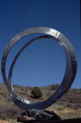 Ivan Kosta, 'Pour Toujours', 1999, original Sculpture Steel, 12 x 19  x 2 feet. Artwork description: 3099   Two interlocked wedding rings  ...