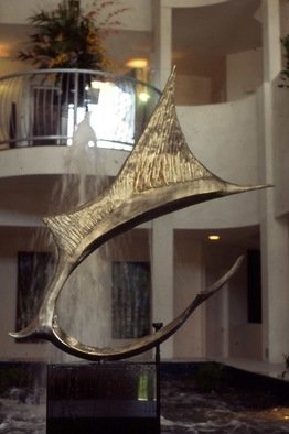 Ivan Kosta, 'Sailfish ', 2002, original Sculpture Steel, 4 x 12  x 0.3 feet. Artwork description: 1911  A stainless steel sailfish leaping out of the ocean waves. . . ...