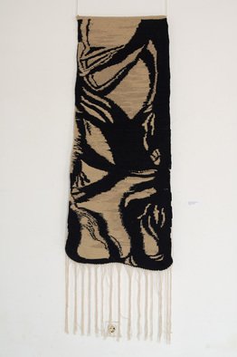 Kristina Krusteva; TEXTILE, 2007, Original Textile, 54 x 145 cm. Artwork description: 241  BLACK AND WHITEmixed technoque/ wool/ ...