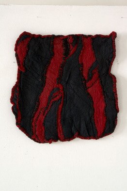 Kristina Krusteva; TEXTILE, 2008, Original Textile, 61 x 65 cm. Artwork description: 241  EXPERIENCE IN REDFELT MIXED TECHNIQUE/ wool/    WAVES      ...