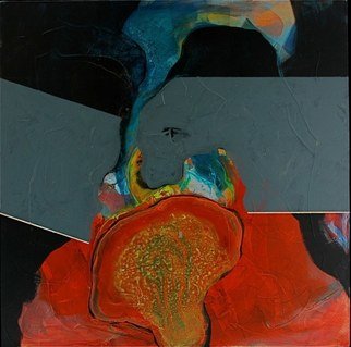 Bjorn Kruse; Perforation I, 2009, Original Painting Acrylic, 90 x 90 cm. 
