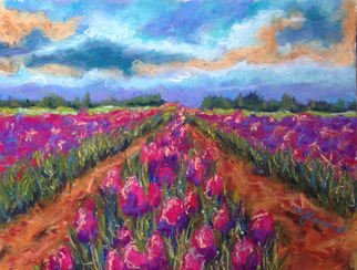 Mary Jane Erard; Washington Tulips, 2017, Original Pastel, 9 x 12 inches. Artwork description: 241 Pastel on sanded paper...