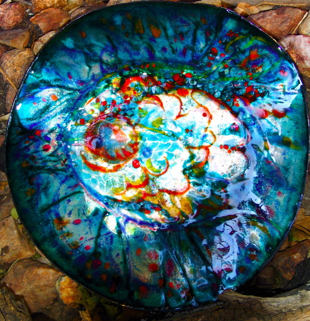Luise Andersen GLASS ART BOWL  Other choice Of View, 2008