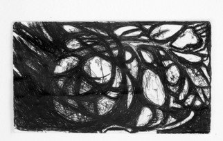 Luise Andersen, 'Miniature ArtDoodle I', 2011, original Drawing Pen, 3 x 4  x 1 inches. Artwork description: 52995  . . in waiting room. . and had these small 3 x 4 inches envelopws with me. . took my ball point pen. . and started drawing a beautiful tree. . with rocks. . etc. etc. . real nice. . guess. . waiting was longer. . the image changed into this 'under the pen' . . upload for the' record' . . ...