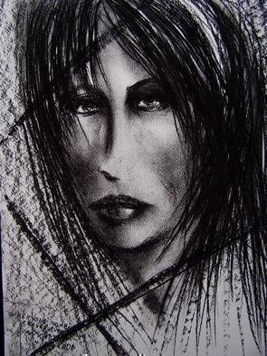 Luise Andersen, 'WHEN ONE MOMENT ERASES EV...', 2006, original Drawing Charcoal, 11 x 15  inches. Artwork description: 72795 . . . Let' s feel the expected unexpected. . . is like. . mutilation of my gut core. .  Fear the' uncertain'that ties my core - -   and leaves me hanging. . . ....