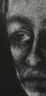 Luise Andersen, 'Another Image 2020 3 Detail', 2020, original Drawing Charcoal, 11 x 14  inches. Artwork description: 1911 Thursday, January 9,2020-  did emphasize expression of emotion. . this is a close up detail and shows right side of expression. . will see what eyes perceive in daylight tomorrow.   i wish Peace for all. ...
