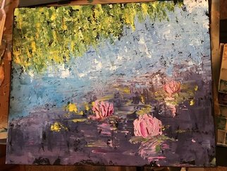 Pamela Gilbert; Lillie And Vines, 2018, Original Painting Acrylic, 20 x 16 inches. Artwork description: 241 Water Lilly...