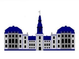Asbjorn Lonvig, 'Christiansborg Palace White', 2006, original Printmaking Serigraph, 139 x 201  cm. Artwork description: 27288 Print on Canvas.Christiansborg Palace on Slotsholmen in central Copenhagen is the home of Denmark' s three supreme powers: the executive power, the legislative power, and the judicial power. It is the only building in the world which is the home of all a nation' s three ...