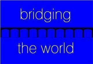 Asbjorn Lonvig, 'Bridging The World', 2002, original Painting Acrylic, 139 x 201  cm. Artwork description: 8313 Inspired from 11th September, from a course and from wonderingWith a white text....