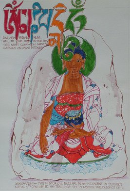Lucille Rella, 'Om Mani Padme Hum', 2011, original Drawing Other, 9 x 12  inches. 