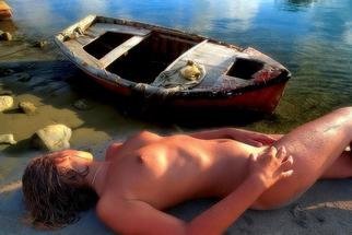 Manolis Tsantakis; Girl With A Fishing Boat, 2006, Original Photography Color, 19 x 13 inches. 