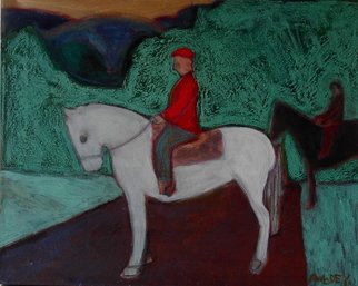 Marc Awodey; Horseback Riding, 2005, Original Painting Other, 34 x 28 inches. 