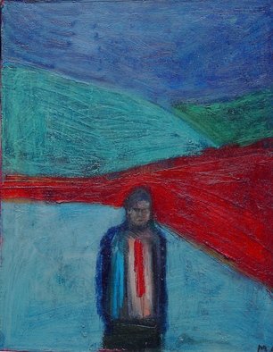Marc Awodey; Man In Red Tie, 2005, Original Painting Other, 18 x 24 inches. 