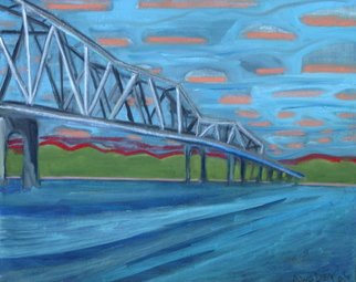 Marc Awodey; Missouri Bridge, 2005, Original Painting Other, 28 x 24 inches. 