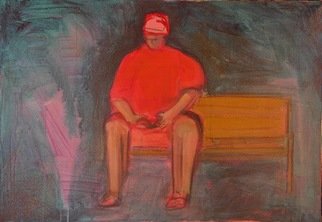 Marc Awodey; Reader , 2002, Original Painting Acrylic, 32 x 26 inches. 
