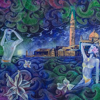 Setyo Mardiyantoro; Bathing In Venice, 2016, Original Painting Acrylic, 100 x 60 cm. Artwork description: 241  dittico two paintings 50x60 ...
