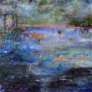 Margaret Thompson; Lakeside, 2017, Original Mixed Media, 60 x 60 cm. Artwork description: 241 evocative, impressionistic...