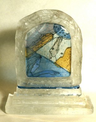Margaret Stone, 'Waiting', 2005, original Glass, 5 x 11  x 4 inches. Artwork description: 2703  Cast and fused glass that is kilnformed. One of 18 small glassworks that were created for a show.   ...