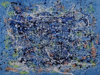 Marino Chanlatte, 'Constellation 3', 2016, original Painting Acrylic, 40 x 30  x 1.5 inches. Artwork description: 2307 Exploring the Jackson Pollock techniques I made this painting. In the process I enjoyed the real feeling of freedom and expontaneity. I loved the result, I will do some more. I named these series constellations because this is an imaginary area in an open space where you ...