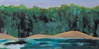 Marino Chanlatte, 'River', 2018, original Painting Acrylic, 30 x 15  x 1.5 inches. Artwork description: 1911 Memories and dreams of the sea, sun and sunflowers, tropical forest and brilliant blue skies are the inspiration for Marino Chanlatte, who grew up on the island of Santo Domingo. His paintings depict remembrances of his childhood and landscapes from his walks throughout the Caribbean and Central ...