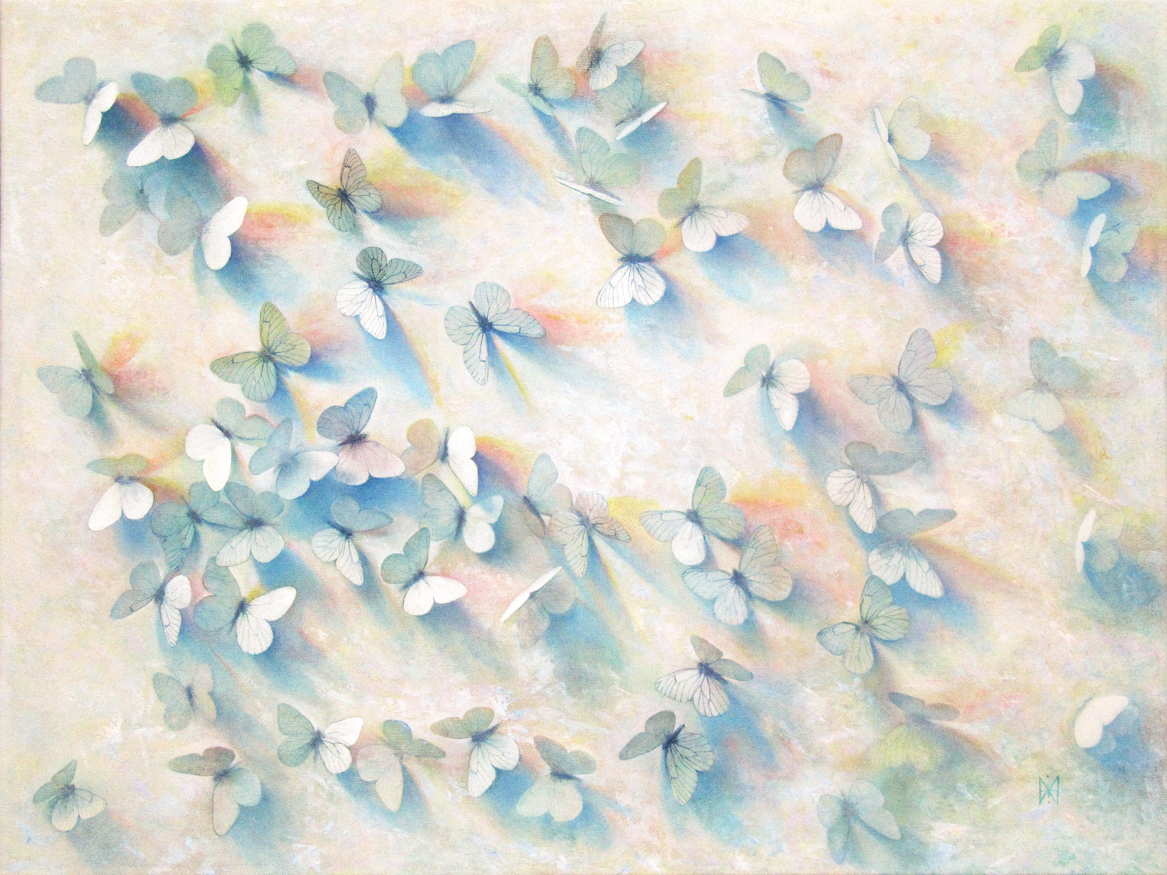 Yuriy Matrosov; Composition With Butterflies, 2018, Original Painting Oil, 31.5 x 23.6 inches. Artwork description: 241 This trompe l oeil depict realistically rendered white butterflies.  For this painting, I applied several layers of paint to the canvas in classic oil painting technique.  I used a strong light and heavy shadows to create depth in a painting and a centre of interest.  Hanging hardware ...
