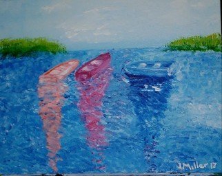 Israel Miller; Three Little Boats, 2017, Original Painting Acrylic, 10 x 8 inches. Artwork description: 241 Three little boats near your home...